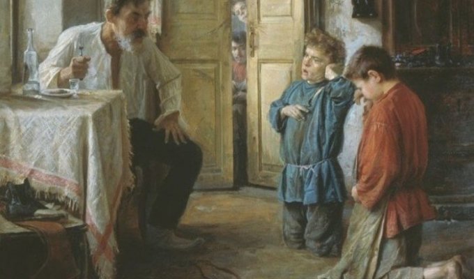 Как наказывали детей на Руси (6 фото)