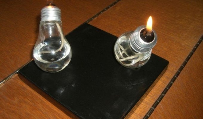 Керосиновая лампа-горелка из лампочек своими руками (9 фото)