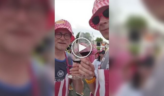 A wine marathon took place in France