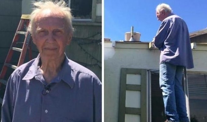 Кровельщики-добровольцы бесплатно перекрыли крышу 75-летнему пенсионеру (10 фото)