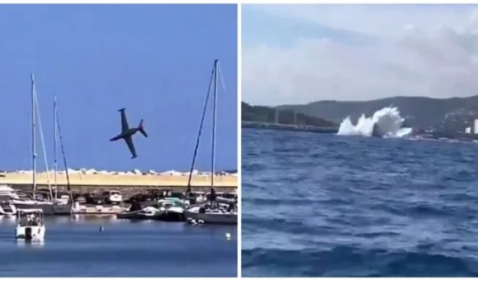 Training plane crashes in France (3 photos + 2 videos)