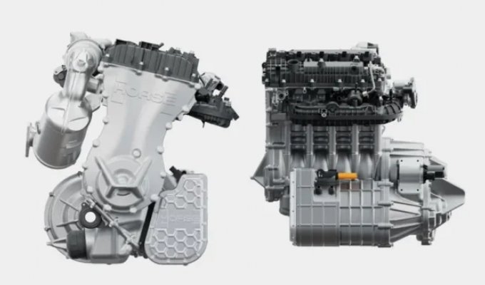 Внезапно. Geely и Renault разработали ДВС для превращения электромобилей в гибриды (4 фото)