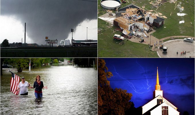 Ураганы и торнадо на юге США (34 фото)