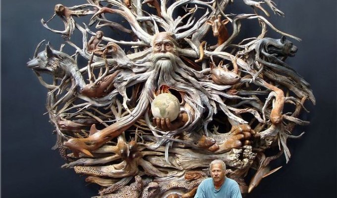Удивительная деревянная скульптура (15 фото)