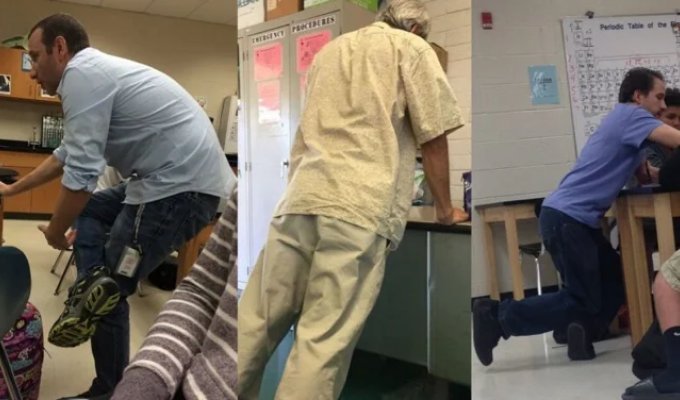 Next-Level Geometry: Weird Poses Teachers Strike (21 Photos)