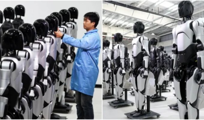 У Китаї почали штампувати людиноподібних роботів кожні 30 хвилин (3 фото + 2 відео)
