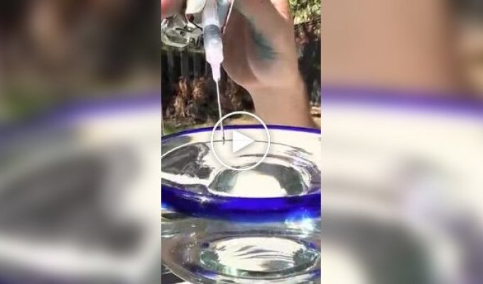 A drop in slow motion