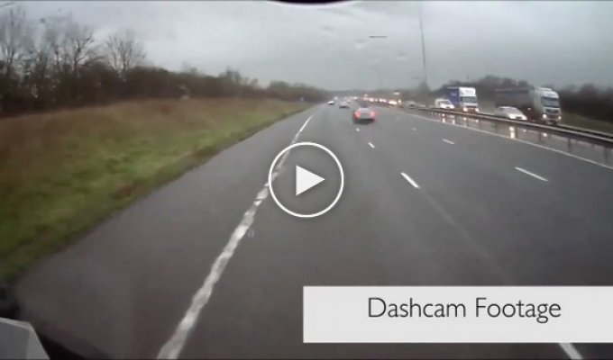 Страшная авария на автостраде в Англии