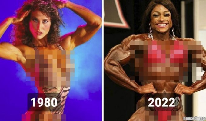 Beauty is a terrible force: what the winners of the Miss Olympia professional bodybuilders competition look like (14 photos)