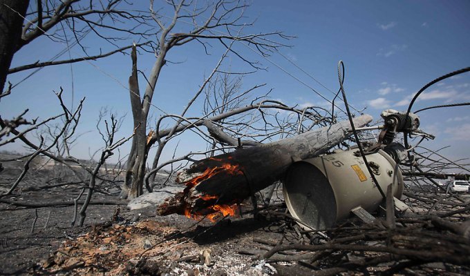 Пожары уничтожили десятки домов в Техасе и Оклахоме (21 фото)