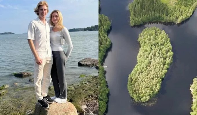 A couple of students bought an island in Finland (6 photos + 1 video)