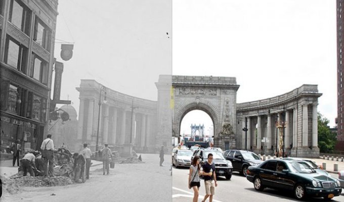 Нью-Йорк тогда и сейчас (12 фото)