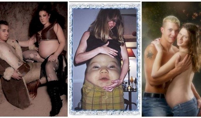 16 самых странных портретов будущих мамочек и их мужей (17 фото)