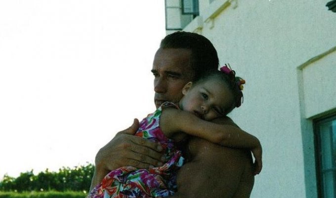 Арнольд Шварценеггер с дочерью Кристиной тогда и сейчас (2 фото)