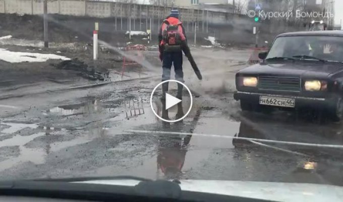 Современный ремонт дороги в Курске