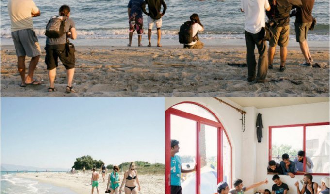 Туристы и беженцы в Греции (23 фото)