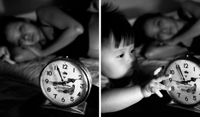 История в фотографиях: Как меняется жизнь женщины после рождения ребенка (18 фото)