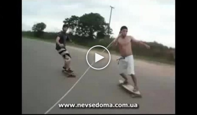 Неудачный трюк на скейте