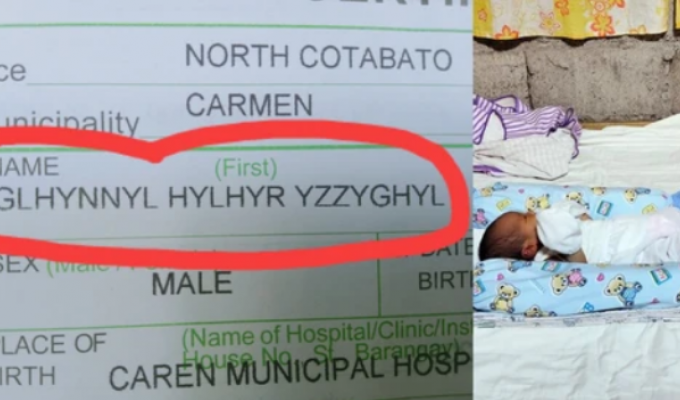 Glinnil Khilgyr Izzigyl - this is how the Filipino grandfather forced him to name his grandson (5 photos)