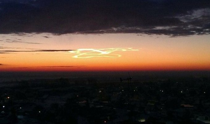Природный феномен над вечерним Барнаулом (9 фото)