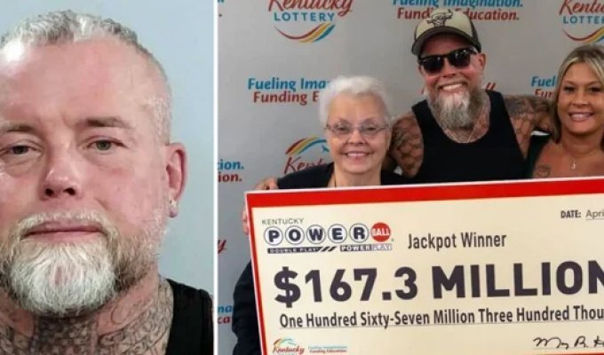 Мужчина  выиграл $167 млн в лотерею, а потом ограбил дом:  счастливчик-миллионер арестован в третий раз (2 фото + 1 видео)