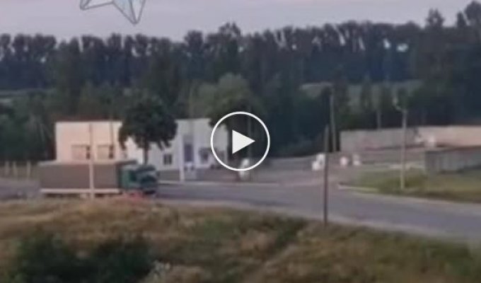 Footage of hitting civilian infrastructure in the Zhytomyr region