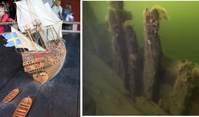 Swedish archaeologists have found the remains of a warship that sank in the XVII century (4 photos)