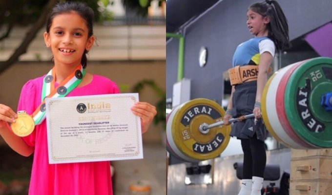 9-year-old weightlifter lifted 75 kg (5 photos + 1 video)