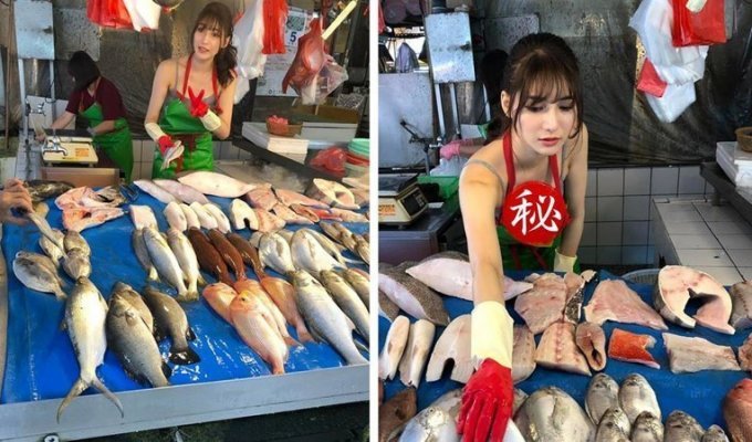 Самая красивая в мире продавщица живет в Тайване (9 фото + 1 видео)