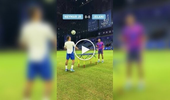 Neymar is even cool at foot pong