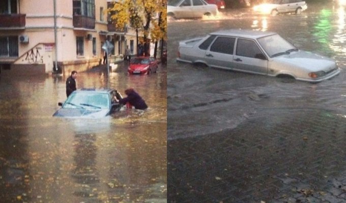 Небывалый потоп в Ростове-на-Дону (16 фото)