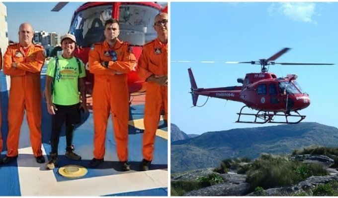 Бразильские  спасатели подняли в воздух вертолёт, чтобы вовремя доставить  пациента на пересадку почки (6 фото + 1 видео)