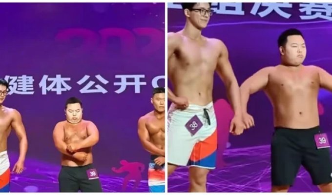 Админ спортзала вышел к бодибилдерам с животом наперевес и стал главной звездой сезона (2 фото + 1 видео)