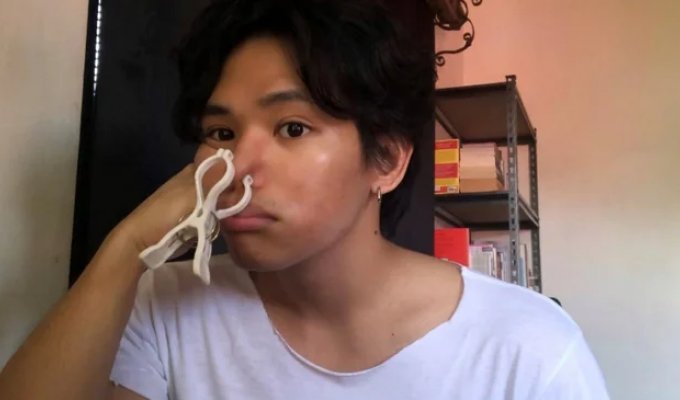 Why do Filipinos put clothespins on their children's noses (6 photos)