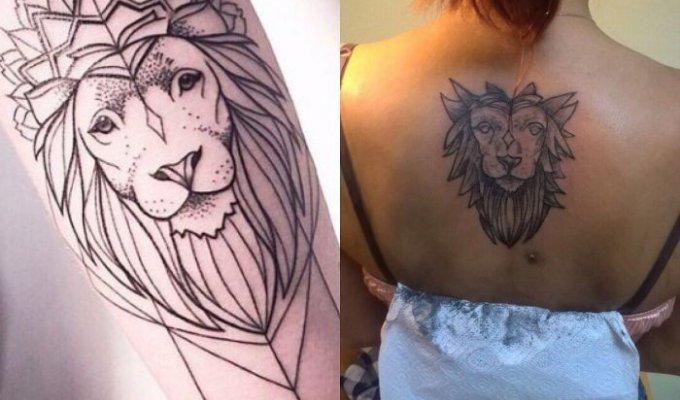 Девушке не понравилась татуировка и она решила ее перебить (2 фото)