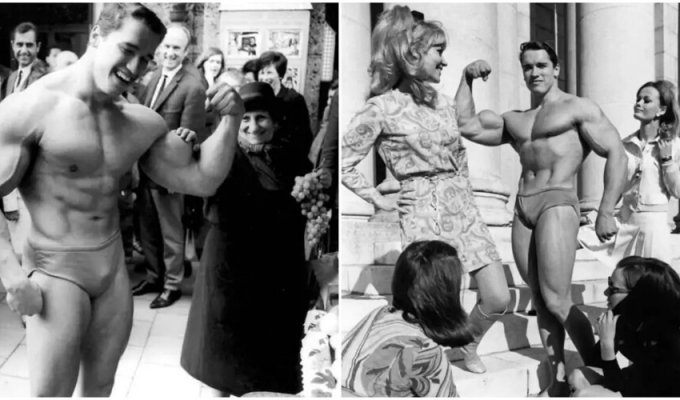 How Arnie Schwarzenegger walked around Munich in the 60s (13 photos)