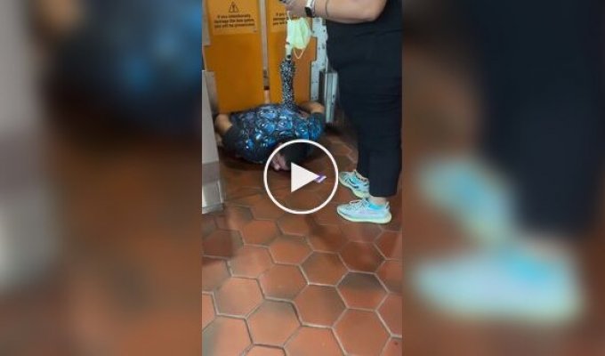 Попытка пройти без билета закончилась застреванием