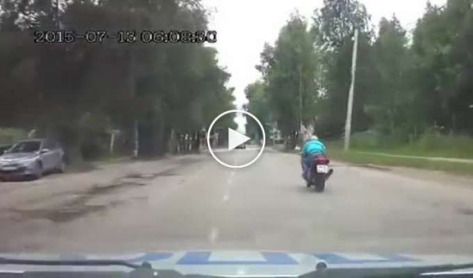 Погоня за мотоциклистом в Сыктывкаре