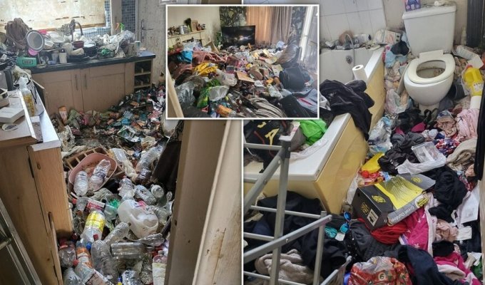 Британец с пристрастием к газировке целиком завалил чужой дом пустыми бутылками и вонючим мусором (6 фото + 1 видео)