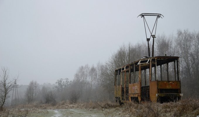 Заброшенные трамваи (28 фото)