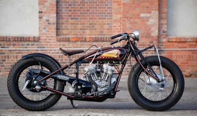 Herzbube Motorcycles: кастом-байк Indian Scout 101 (10 фото)