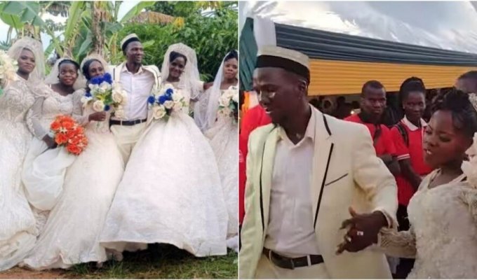 African healer married 7 women in one day (4 photos)