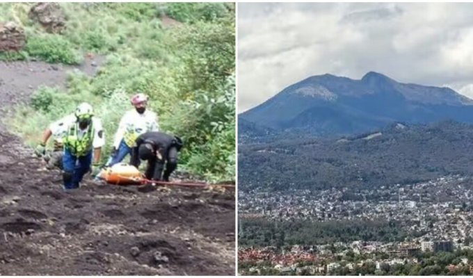In Mexico, a child fell into the crater of a volcano and miraculously survived (3 photos)