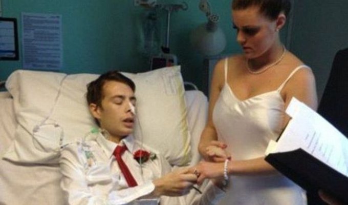 Трогательная свадьба прямо в больничной палате (6 фото)