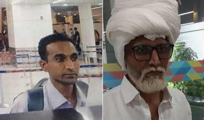 A 32-year-old Indian man made up to look like an 81-year-old because he really wanted to work (5 photos)