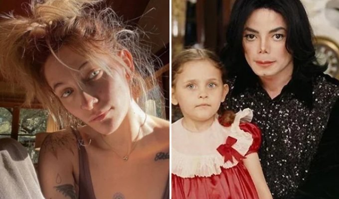 Michael Jackson's daughter Paris came to the premiere in a naked dress (4 photos)