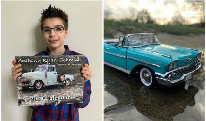 12-летний мальчик с аутизмом зарабатывает на снимках моделек авто (17 фото + 1 видео)