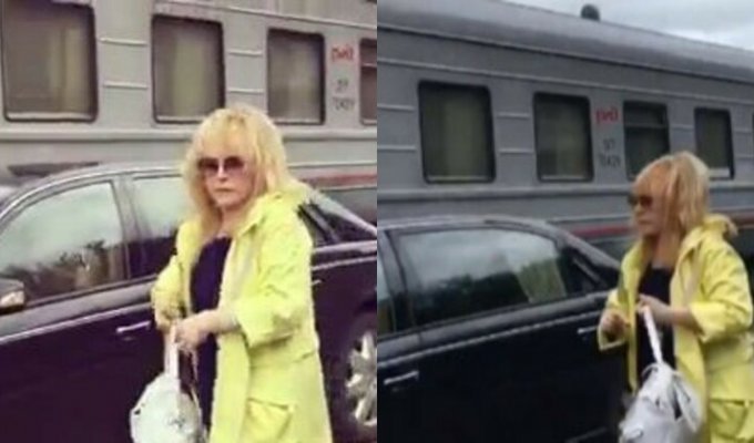 Пугачева выехала на перрон московского вокзала на личном авто и возмутила пассажиров (2 фото + 1 видео)
