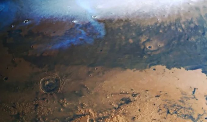 Самый четкий снимок северного полюса на Марсе (2 фото)