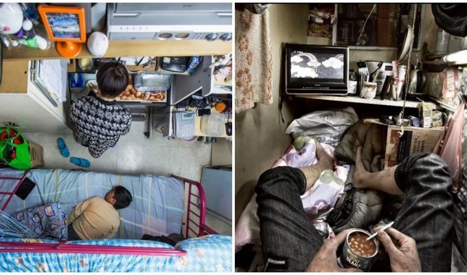 В каких условиях живут люди в Гонконге: ужасные "дома-гробницы" и металлические муравейники (16 фото)